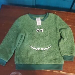 Disney Green Fuzzy Turtle Pullover